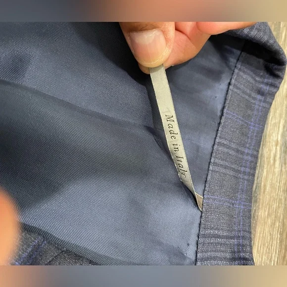 Canali Blazer Suit Jacket Sz 40R Plaid‎ Wool Dual Vent 2 Button #2 - Picture 3 of 14